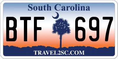 SC license plate BTF697
