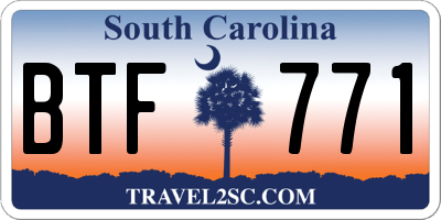 SC license plate BTF771