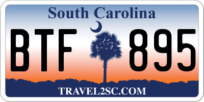 SC license plate BTF895