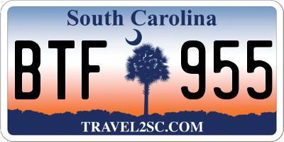 SC license plate BTF955