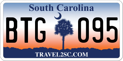 SC license plate BTG095