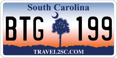 SC license plate BTG199