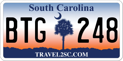 SC license plate BTG248
