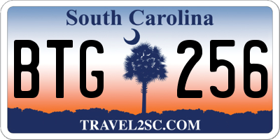 SC license plate BTG256