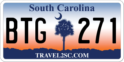 SC license plate BTG271