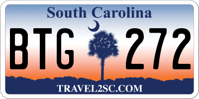 SC license plate BTG272