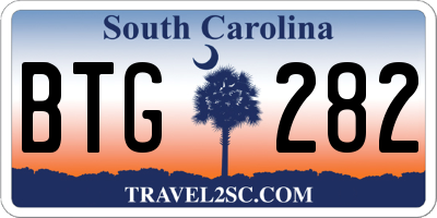 SC license plate BTG282