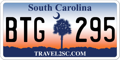 SC license plate BTG295