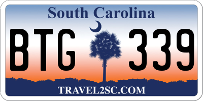 SC license plate BTG339