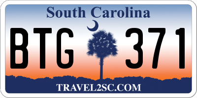 SC license plate BTG371