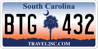 SC license plate BTG432