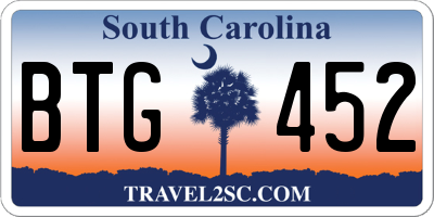 SC license plate BTG452