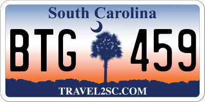 SC license plate BTG459
