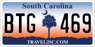 SC license plate BTG469