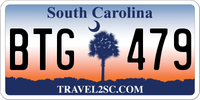 SC license plate BTG479