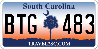SC license plate BTG483