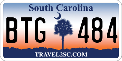 SC license plate BTG484