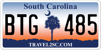 SC license plate BTG485