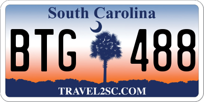 SC license plate BTG488