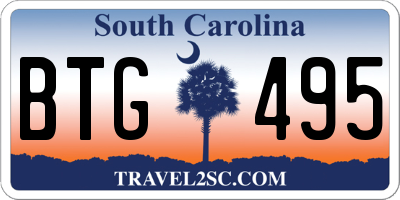 SC license plate BTG495