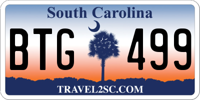 SC license plate BTG499