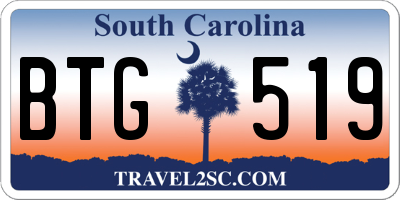 SC license plate BTG519