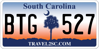 SC license plate BTG527