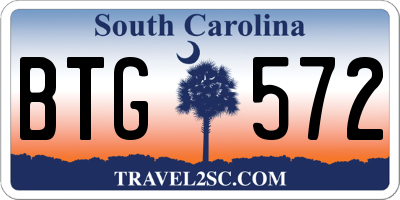 SC license plate BTG572