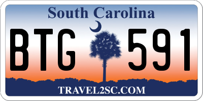 SC license plate BTG591