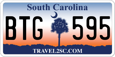 SC license plate BTG595