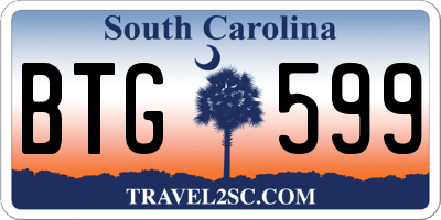 SC license plate BTG599