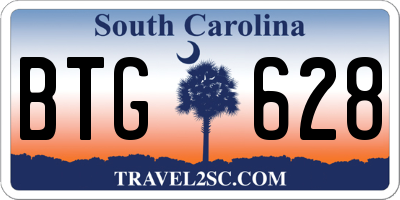 SC license plate BTG628
