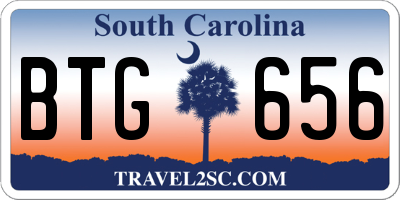 SC license plate BTG656