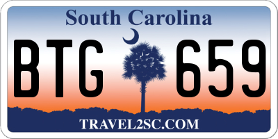 SC license plate BTG659