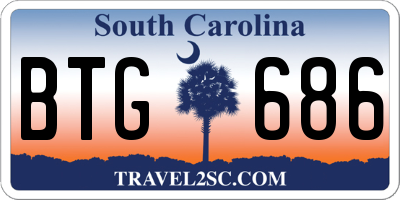 SC license plate BTG686