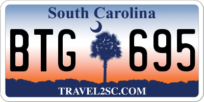 SC license plate BTG695