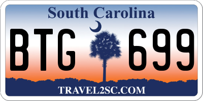 SC license plate BTG699