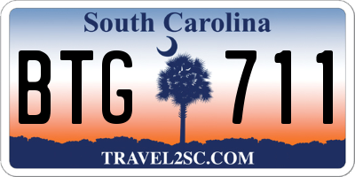 SC license plate BTG711