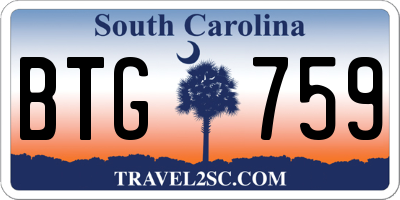SC license plate BTG759