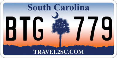 SC license plate BTG779