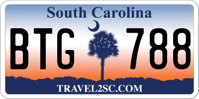 SC license plate BTG788