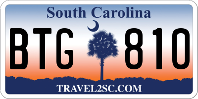 SC license plate BTG810
