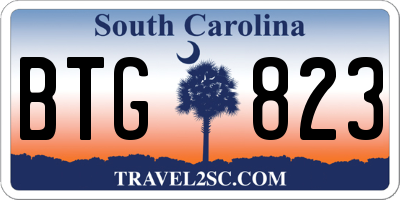 SC license plate BTG823