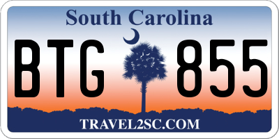 SC license plate BTG855