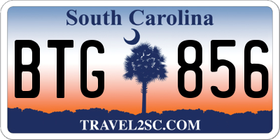 SC license plate BTG856