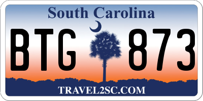 SC license plate BTG873