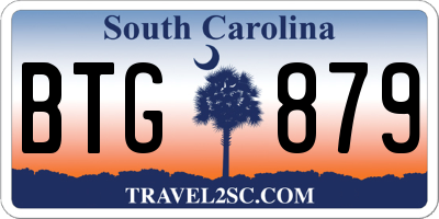 SC license plate BTG879