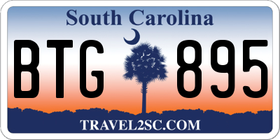 SC license plate BTG895