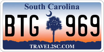 SC license plate BTG969