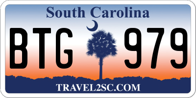 SC license plate BTG979